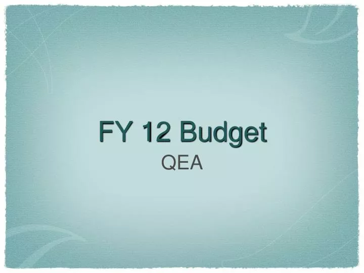 fy 12 budget n.