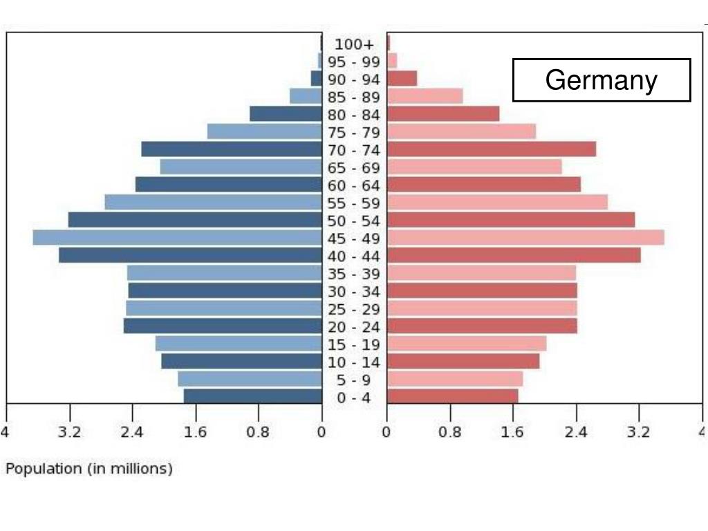 PPT The population pyramid displays the age and sex structure of a