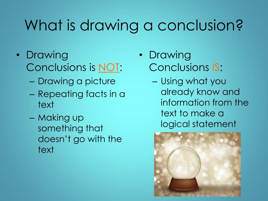 drawing a conclusion meaning