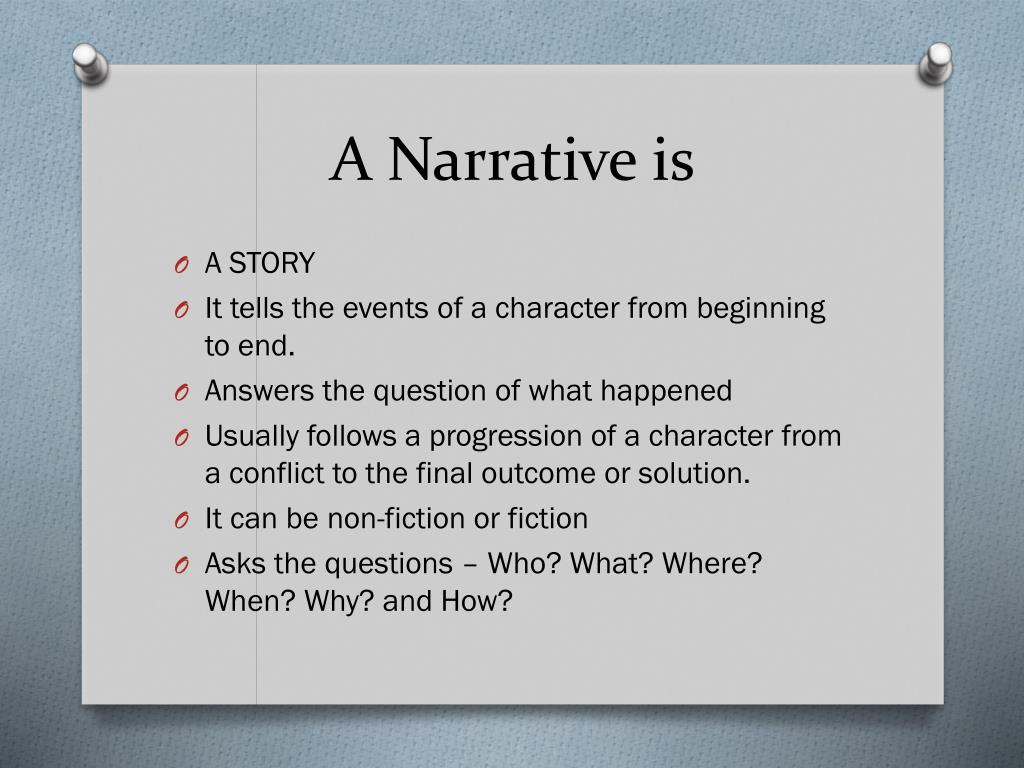 what is a narrative presentation