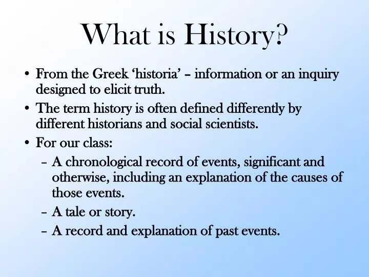 what is history presentation