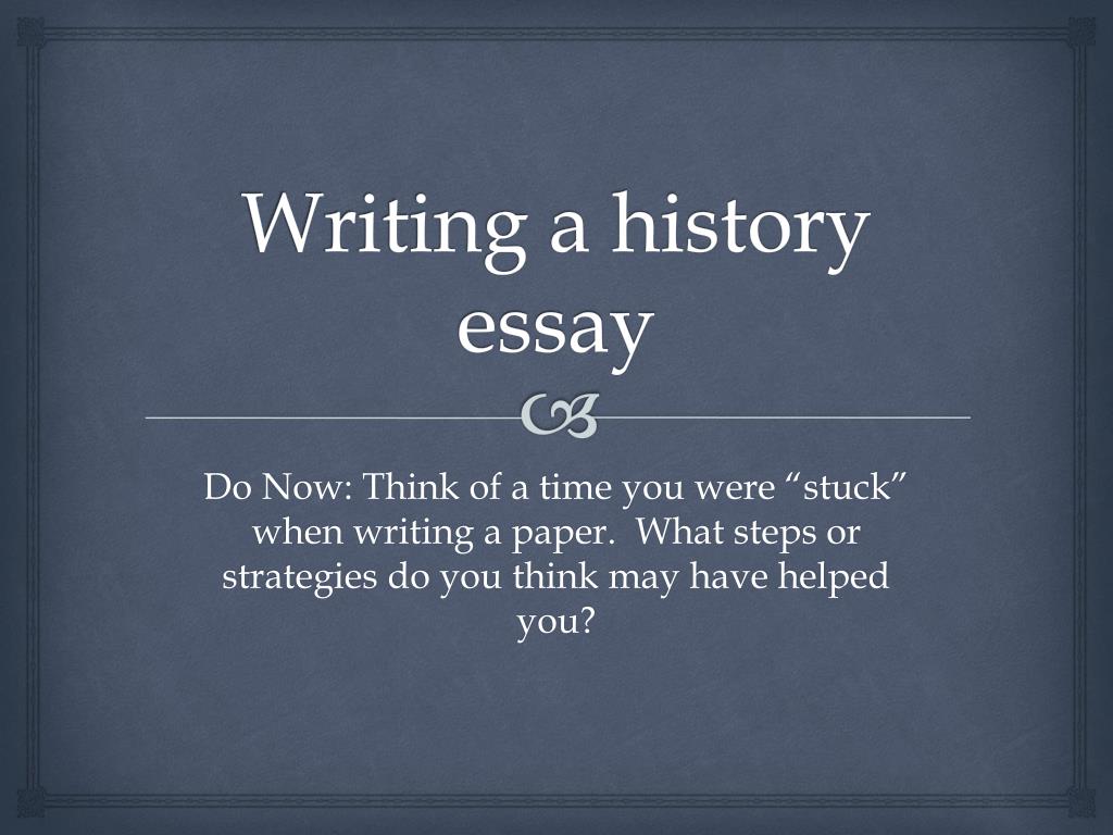 Writing history essays