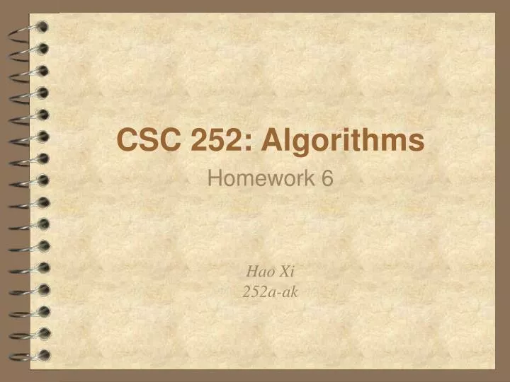 PPT CSC 252 Algorithms PowerPoint Presentation, free download ID