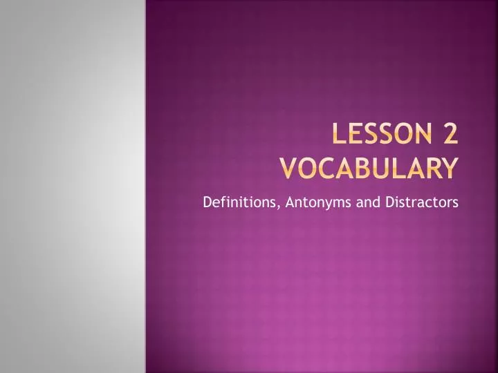 lesson 2 vocabulary n.