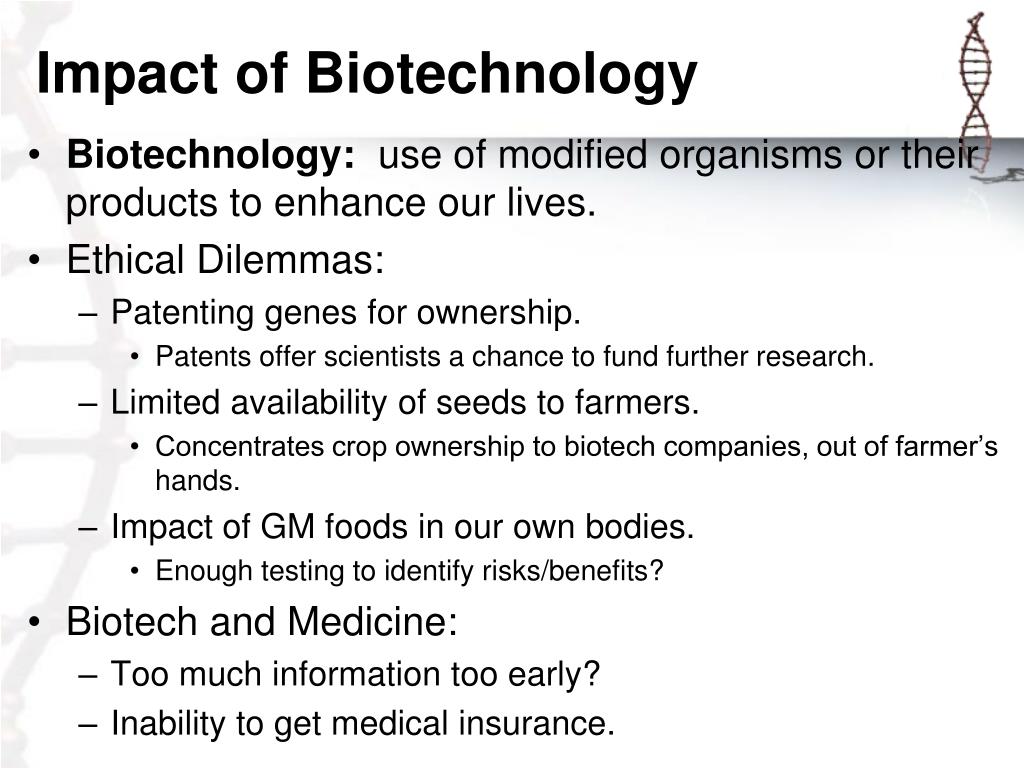 PPT DNA and Cloning The Impact of Biotechnology