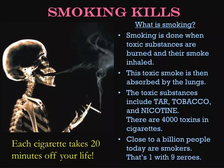 PPT Smoking Kills PowerPoint Presentation, free download ID6862812