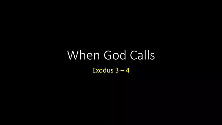 when god calls n.