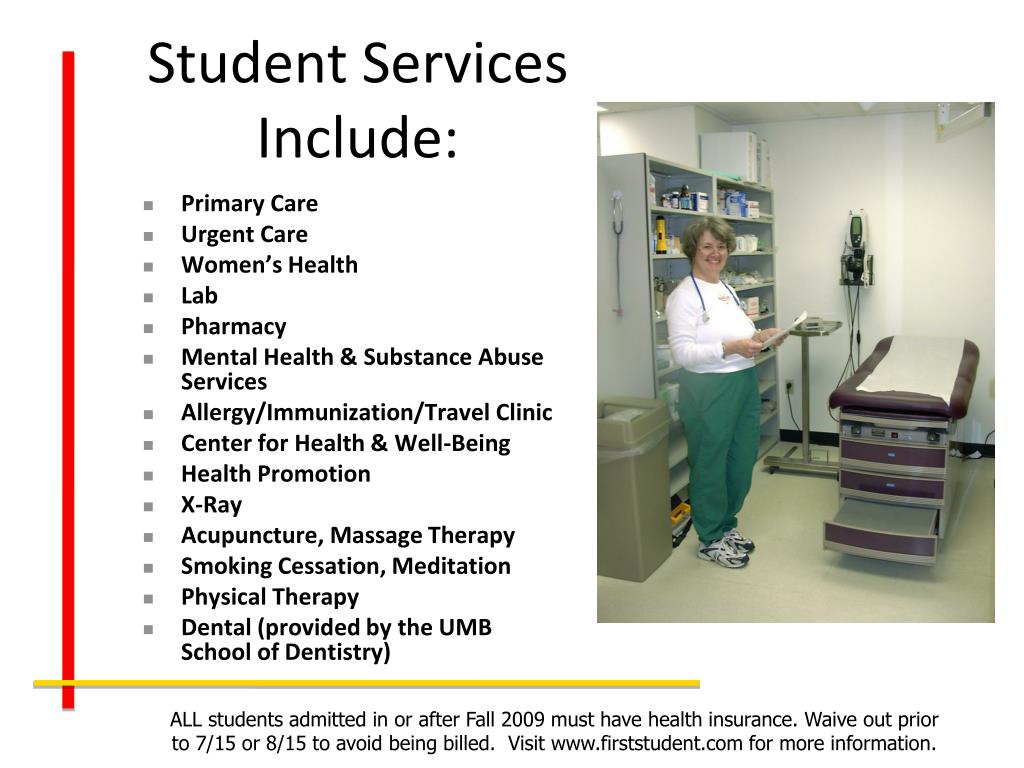 PPT Comprehensive Health Services For University Students Primary 