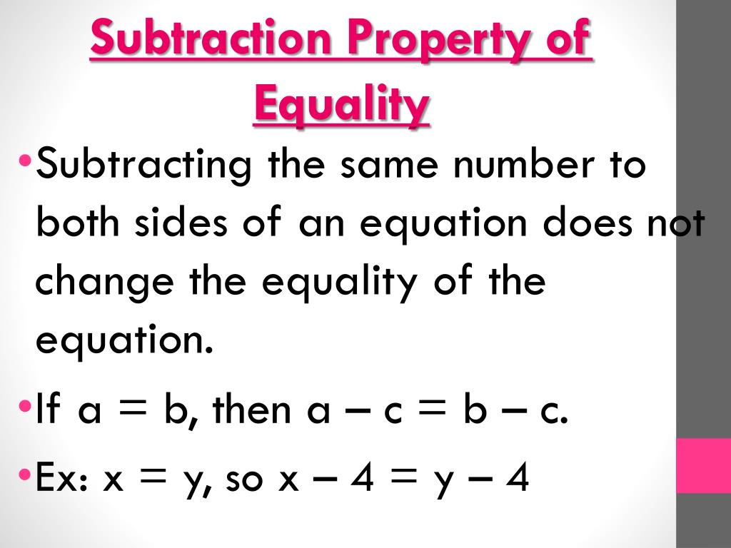 PPT - Properties of Equality PowerPoint Presentation, free download