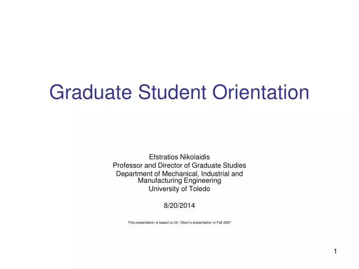 graduate student orientation n.