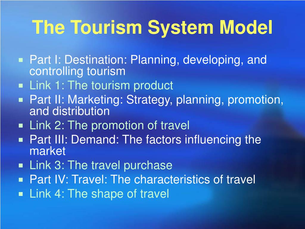 define the tourism system