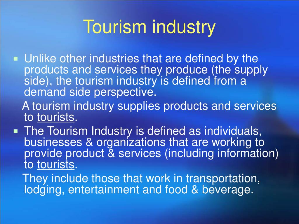 industry tourism concept