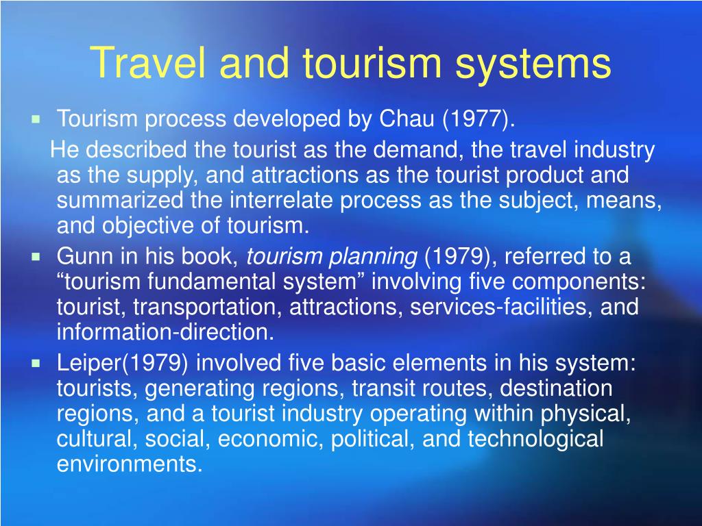 definition systems tourism
