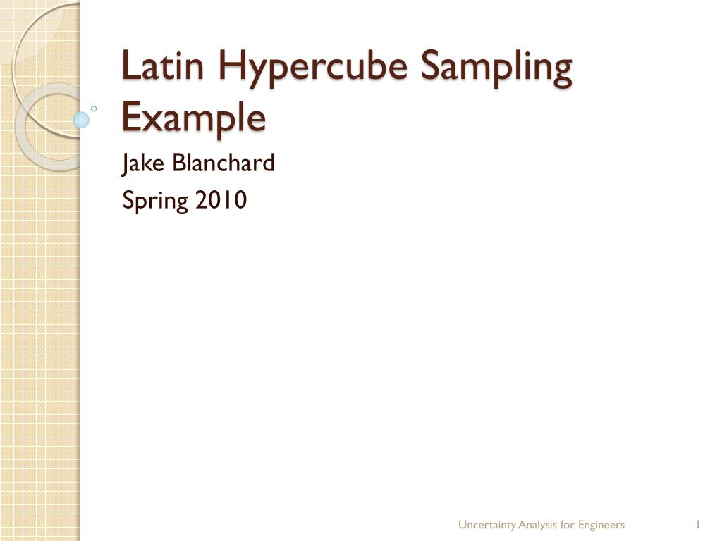 latin hypercube sampling script latin hypercube sampling script