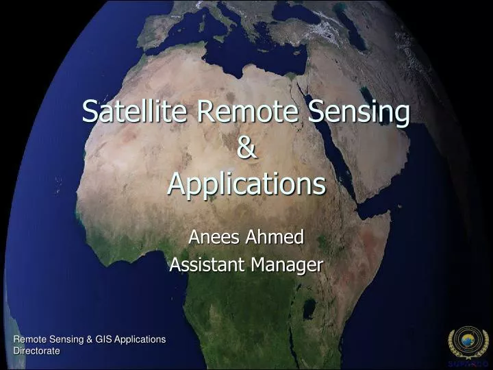 satellite remote sensing applications n.