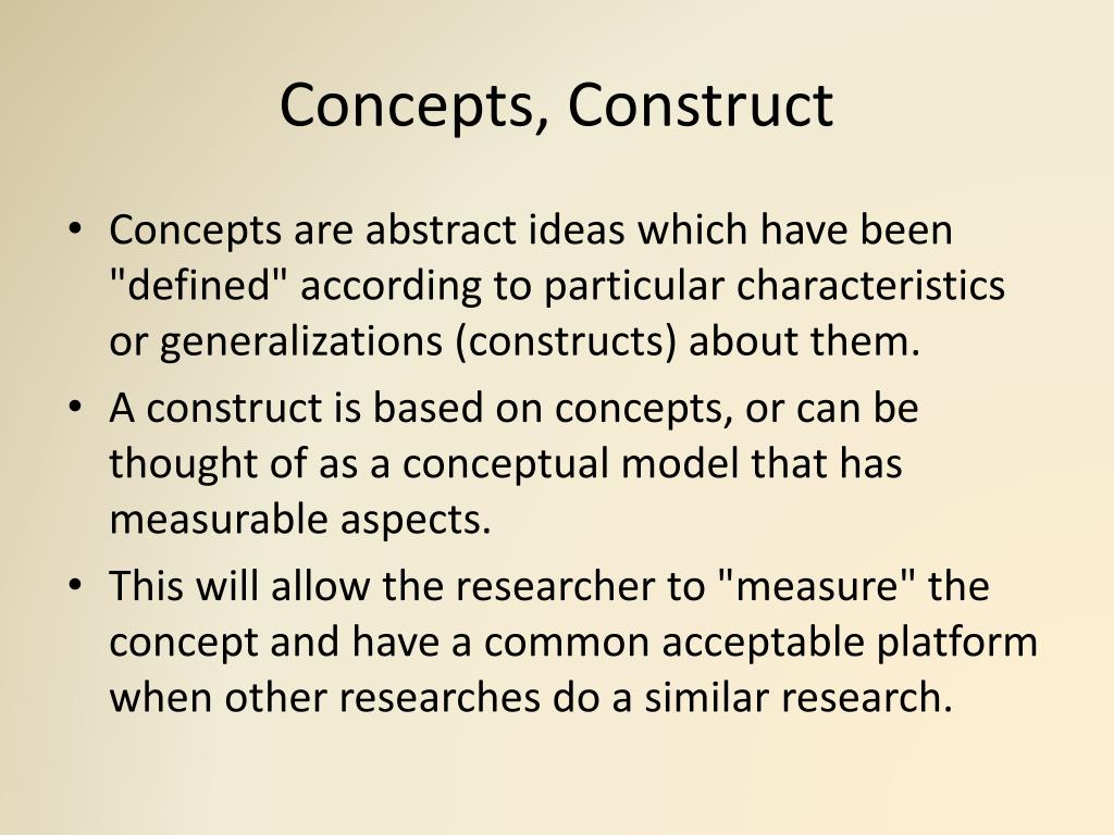 what are research constructs