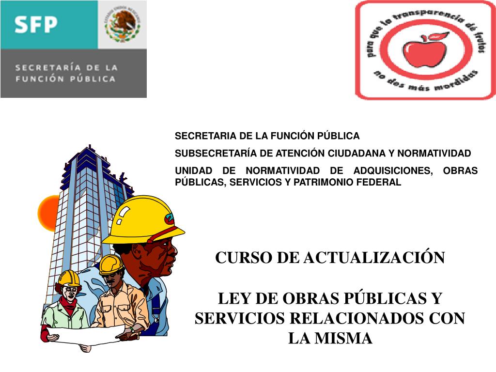 PPT - CURSO DE ACTUALIZACIÓN LEY DE OBRAS PÚBLICAS Y SERVICIOS