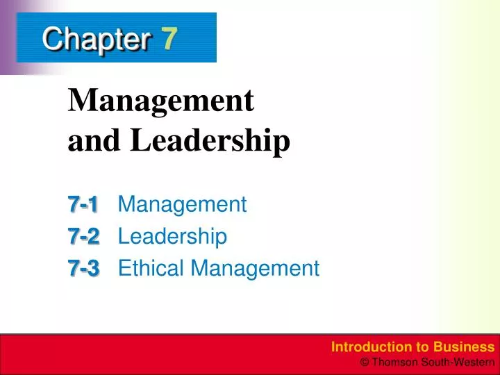 management and leadership presentation