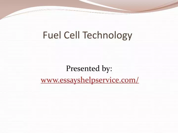 PPT Fuel Cell Technology PowerPoint Presentation, free download ID
