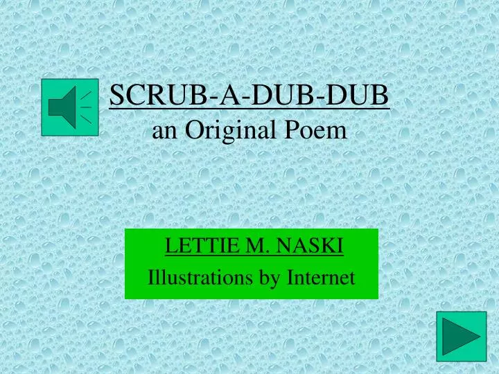 scrub a dub dub an original poem n.