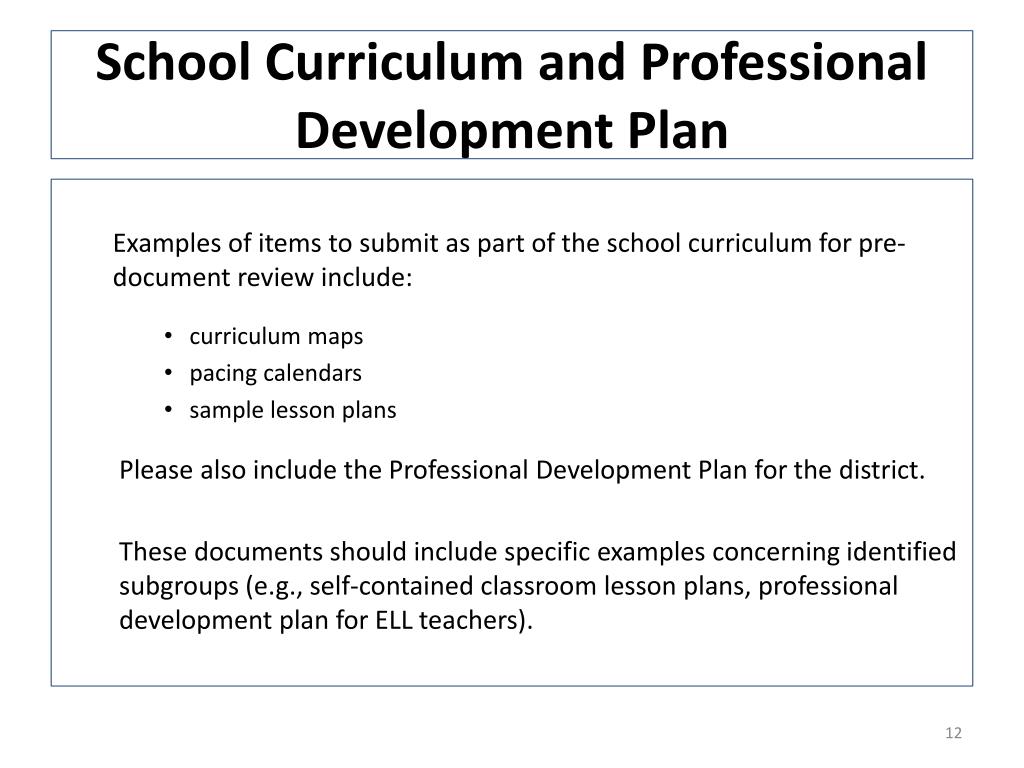 Education Professional Development Plan Sample