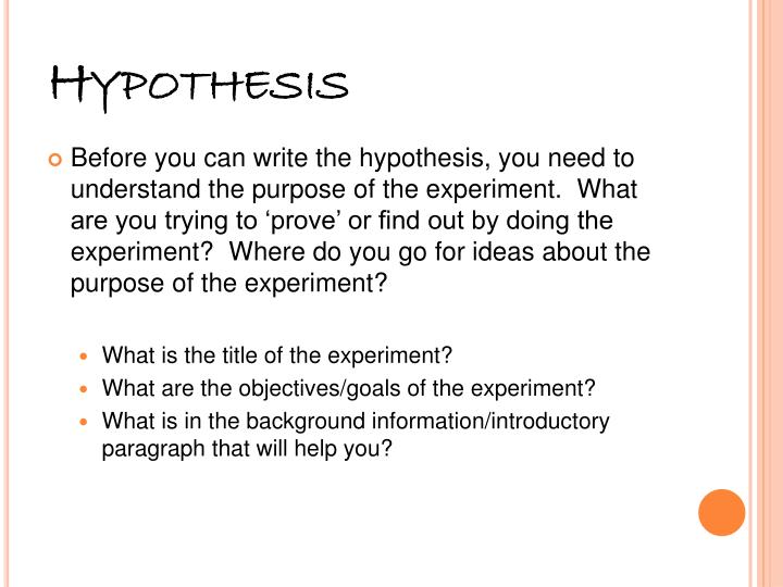 hypothesis examples biological