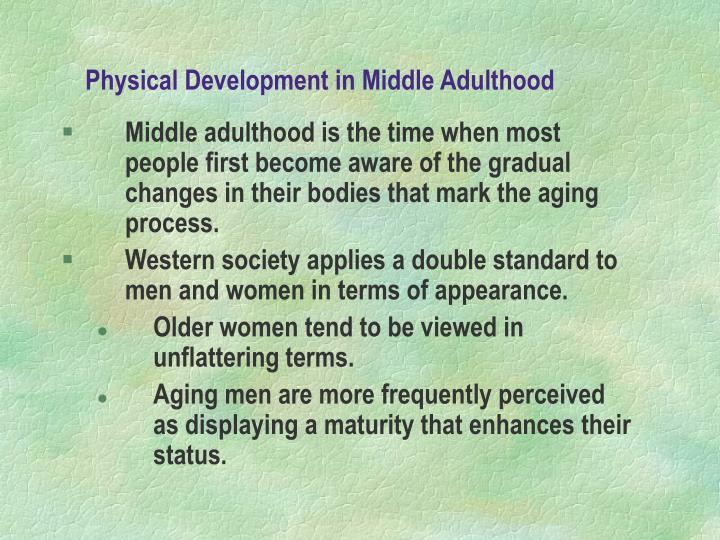 physical development of middle adulthood