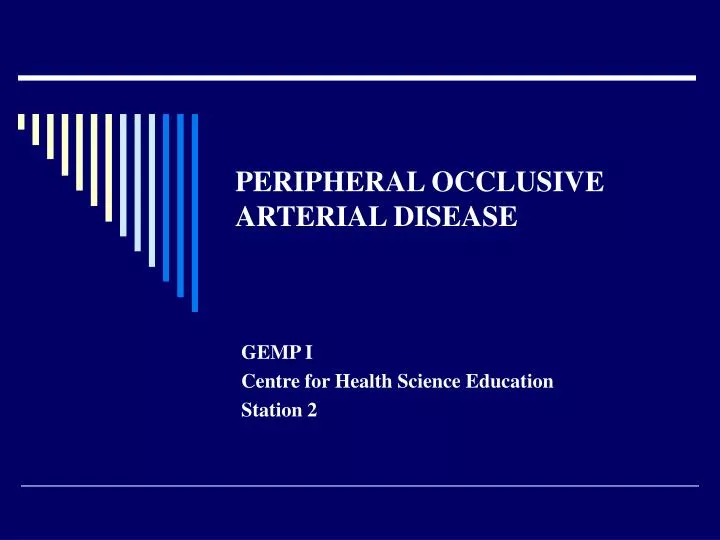 PPT - PERIPHERAL OCCLUSIVE ARTERIAL DISEASE PowerPoint Presentation ...