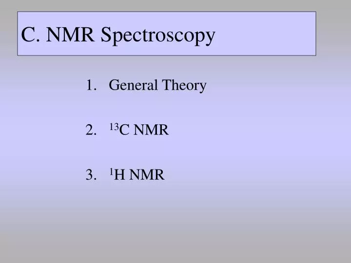 c nmr spectroscopy n.
