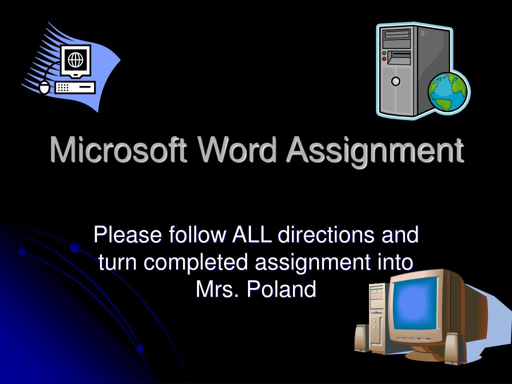 ms word assignment 1