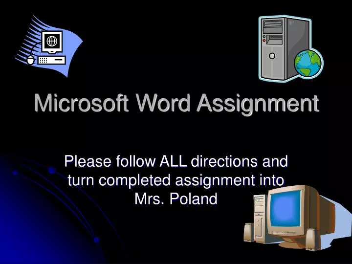 what word is assignment