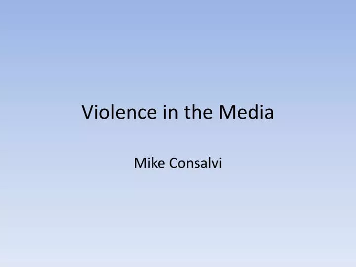 violence in the media n.