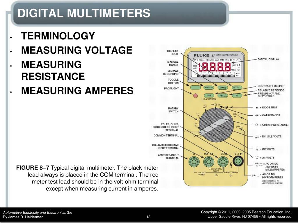 PPT - CHAPTER 8 Circuit Testers and Digital Meters PowerPoint
