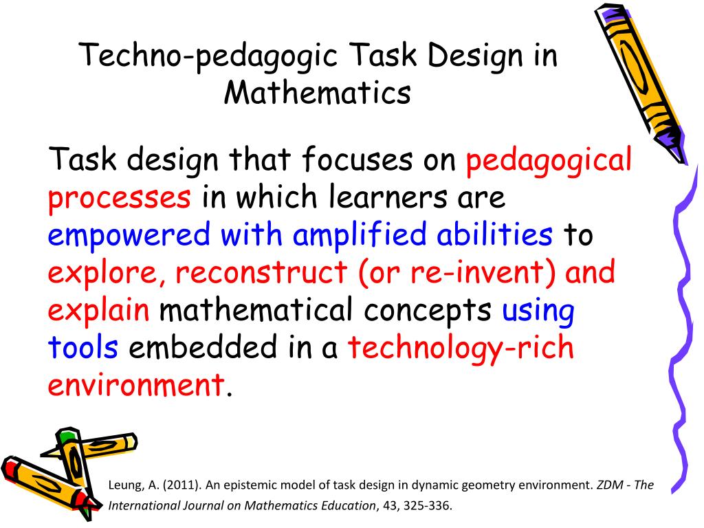 task design in mathematics education