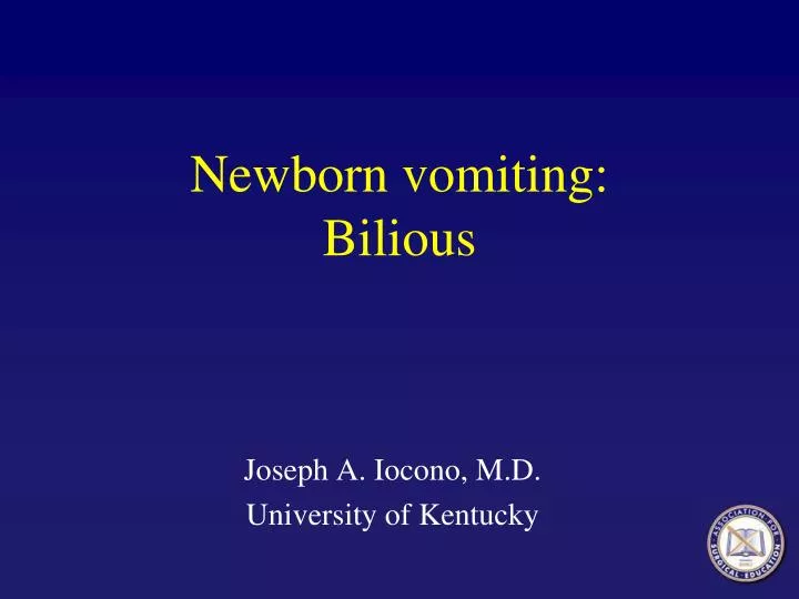 newborn vomiting bilious n.