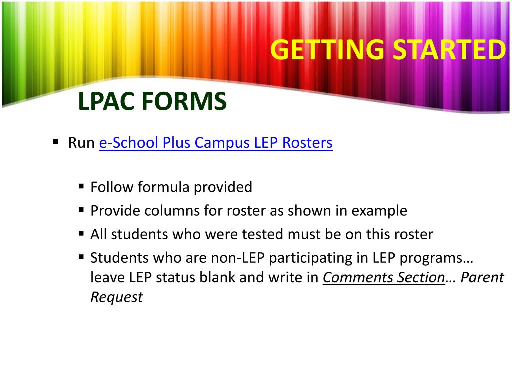 PPT - LANGUAGE PROFICIENCY ASSESSMENT COMMITTEE 2011-2012 LPAC Training ...