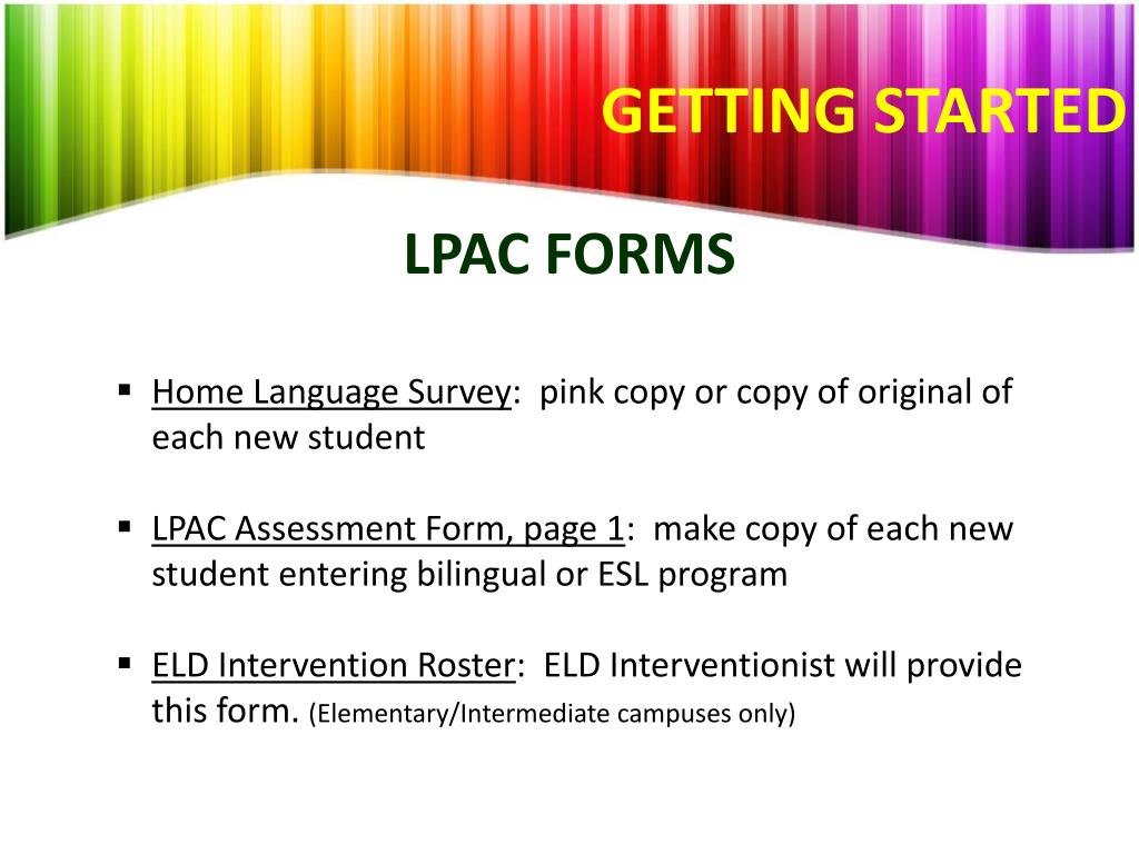 PPT - LANGUAGE PROFICIENCY ASSESSMENT COMMITTEE 2011-2012 LPAC Training ...