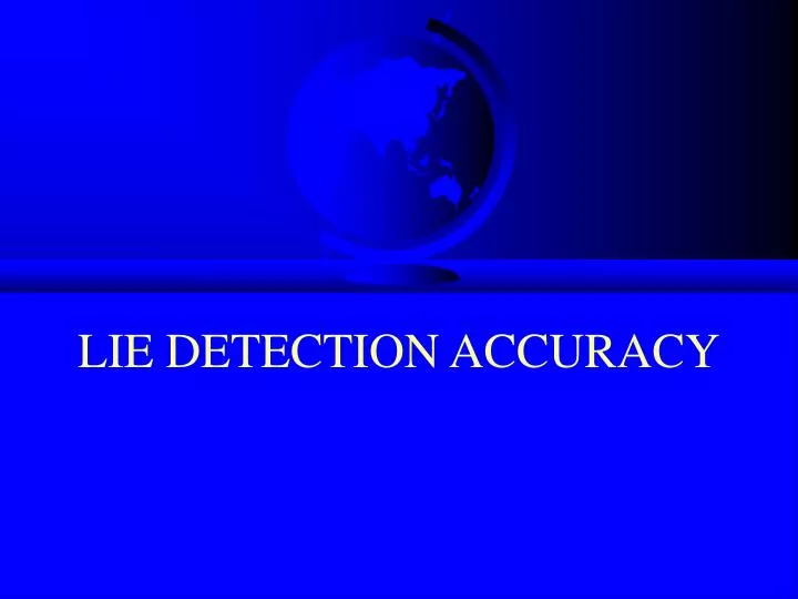 lie detection accuracy n.
