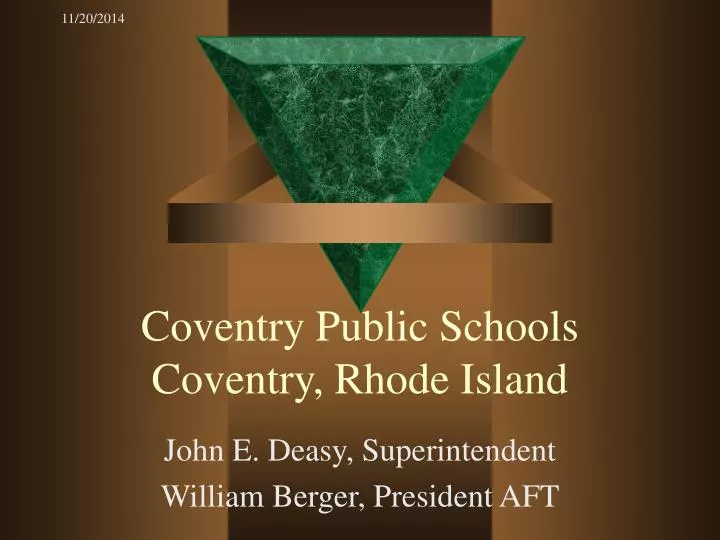 PPT Coventry Public Schools Coventry, Rhode Island PowerPoint