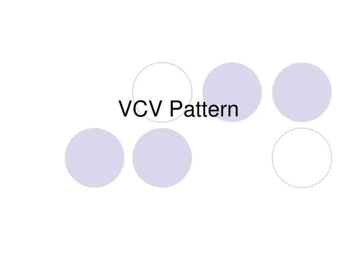 Ppt Vcv Pattern Powerpoint Presentation Free Download Id 6882222