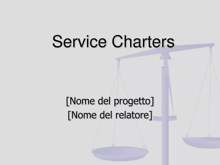 service charters n.