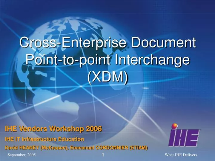 cross enterprise document point to point interchange xdm n.