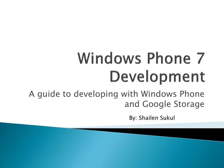 windows phone 7 development n.