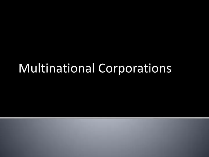 multinational corporations n.