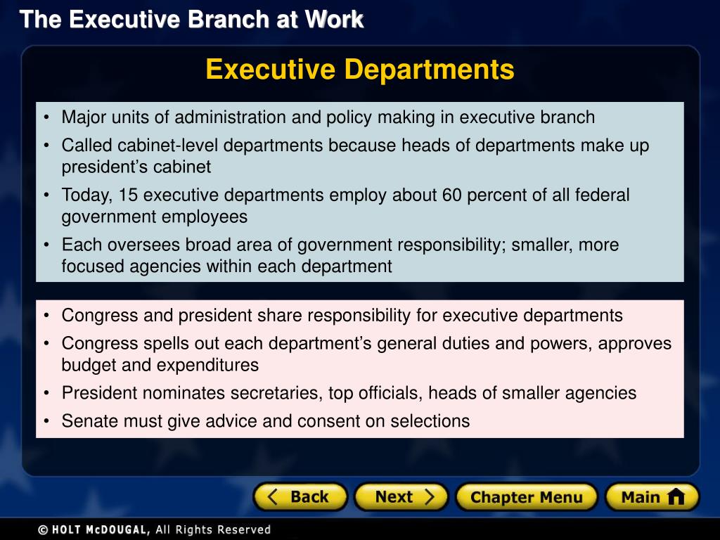 Ppt Section 1 The Federal Bureaucracy Section 2 Executive