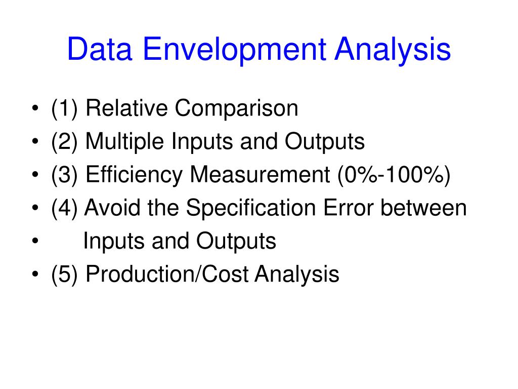 data envelopment analysis thesis