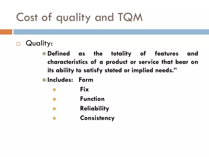 features of services in tqm