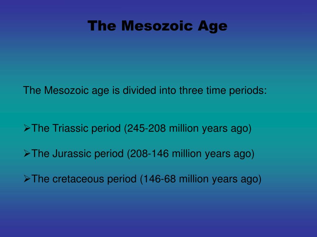 PPT - How did the environment change in the Mesozoic age ...