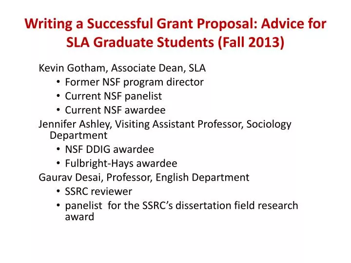 Successful phd dissertation funding proposal