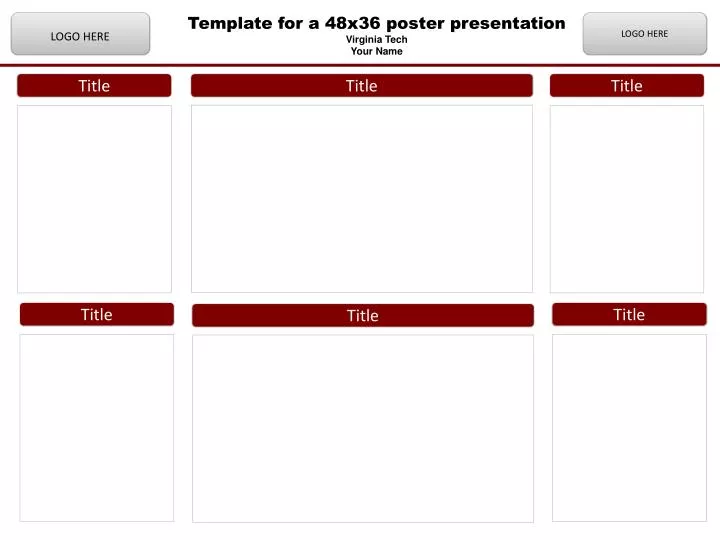 PPT Template for a 48x36 poster presentation Virginia Tech Your Name